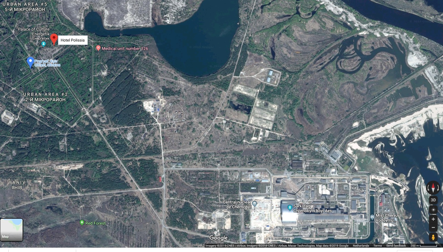 10 Overzicht ligging Pripyat tov de reactor 'Sarkofag'  .jpg